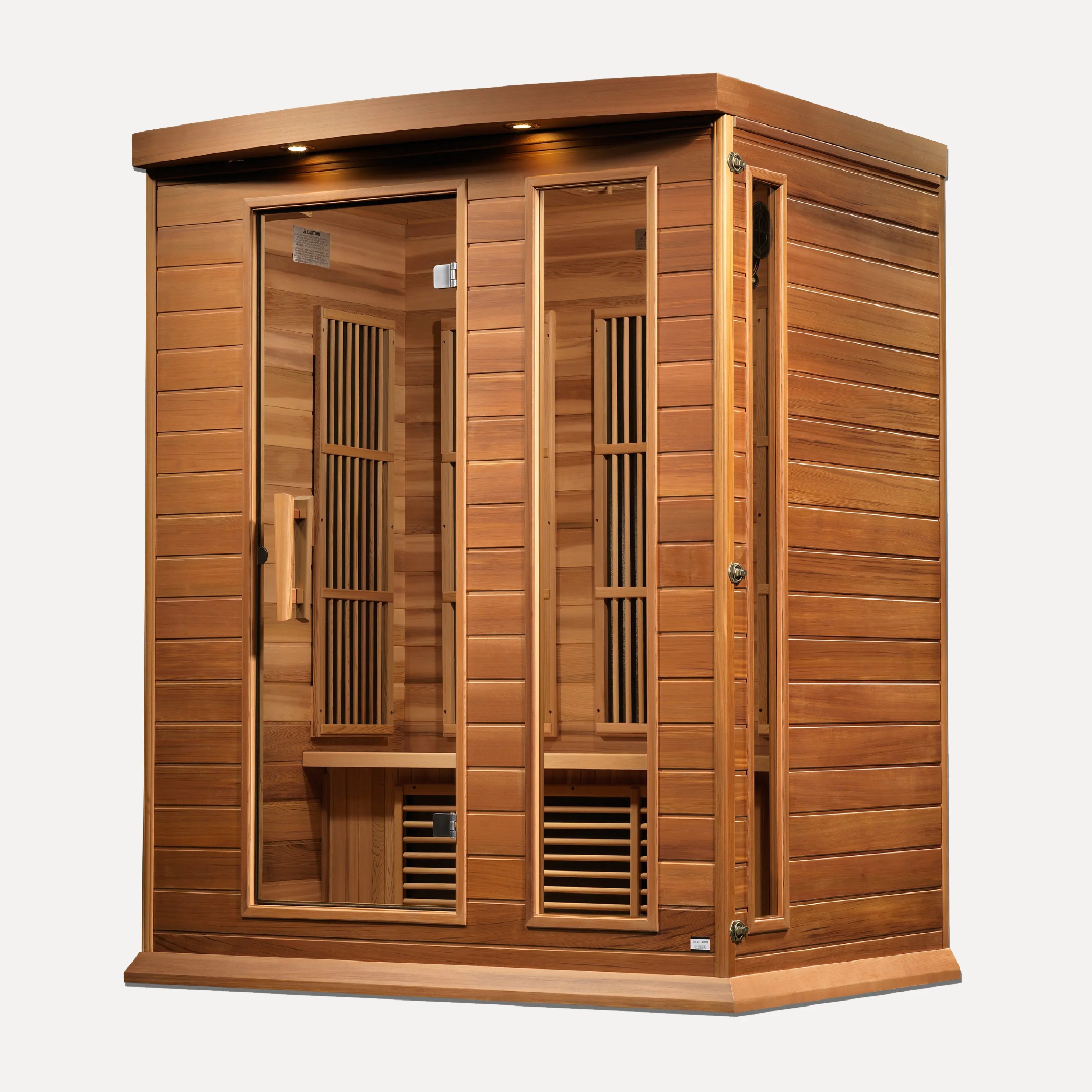 Maxxus 3 Person Low EMF Far Infrared Sauna (Red Cedar)
