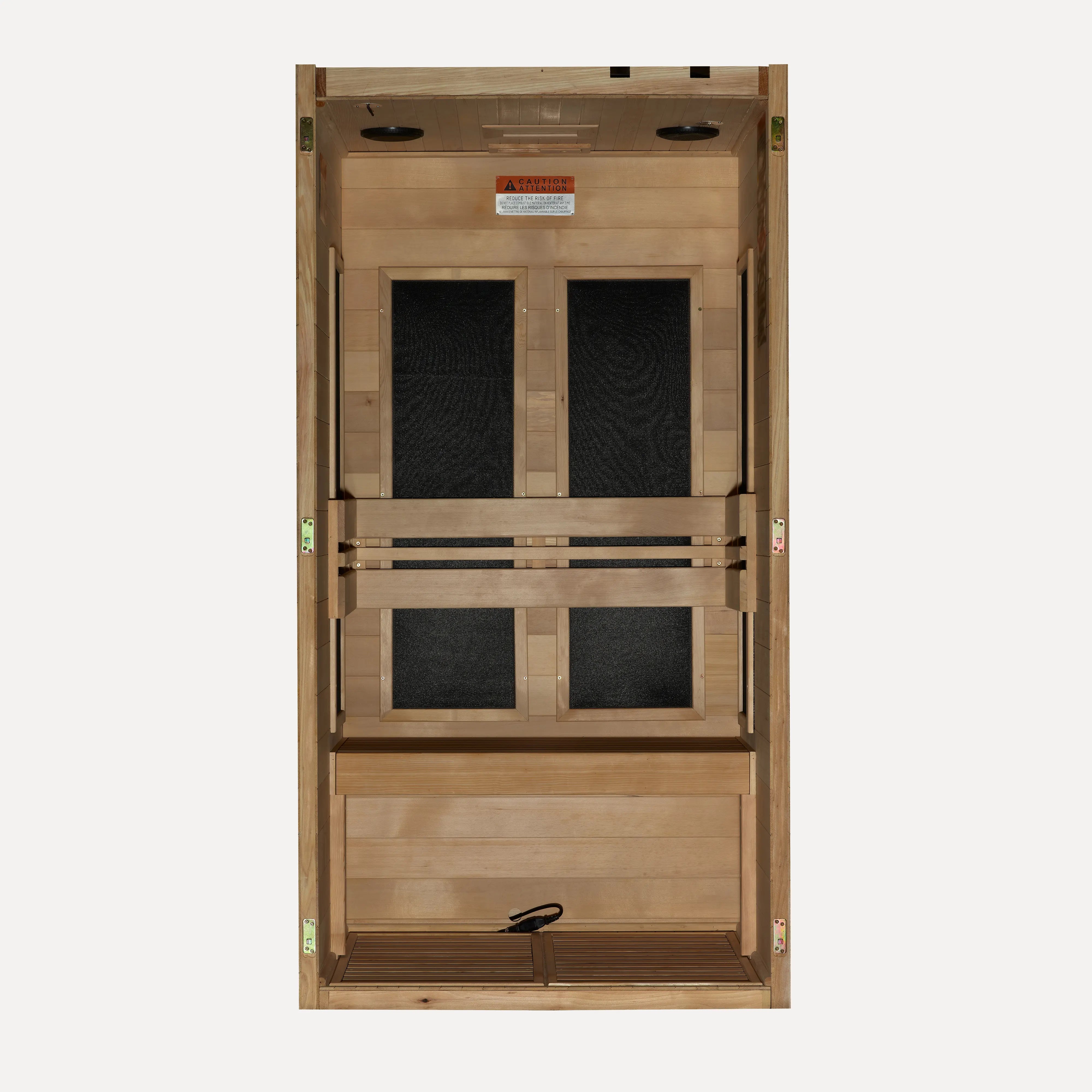 Maxxus S-Line Yoga 1 Person Ultra Low EMF Far Infrared Sauna (Canadian Hemlock)