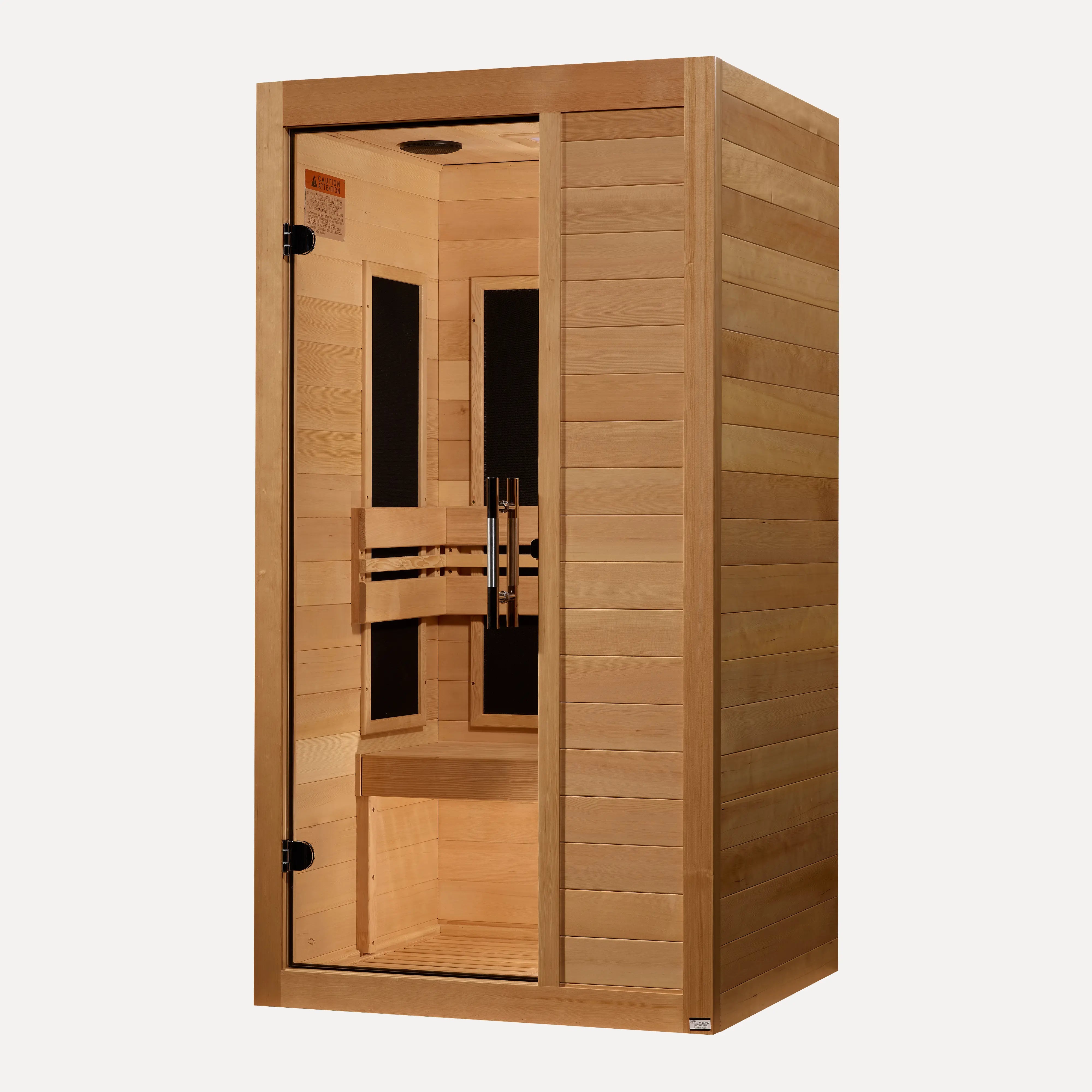 Maxxus S-Line Yoga 1 Person Ultra Low EMF Far Infrared Sauna (Canadian Hemlock)