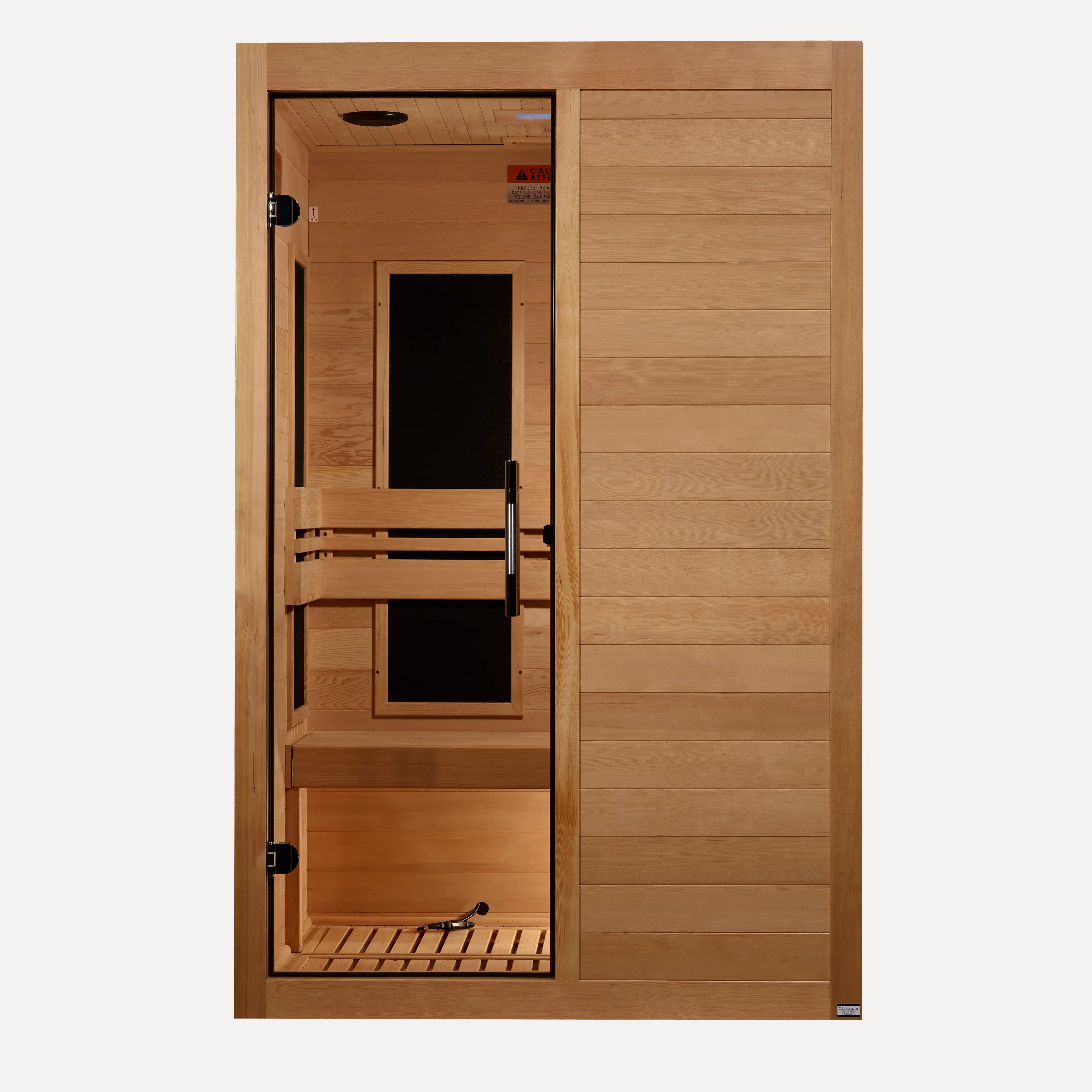 Maxxus S-Line Yoga 2 Person Ultra Low EMF Far Infrared Sauna (Canadian Hemlock)