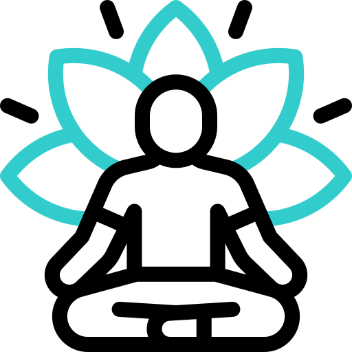 Lotus icon representing calm and relaxation