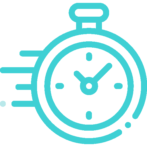 Stopwatch icon representing fast recovery
