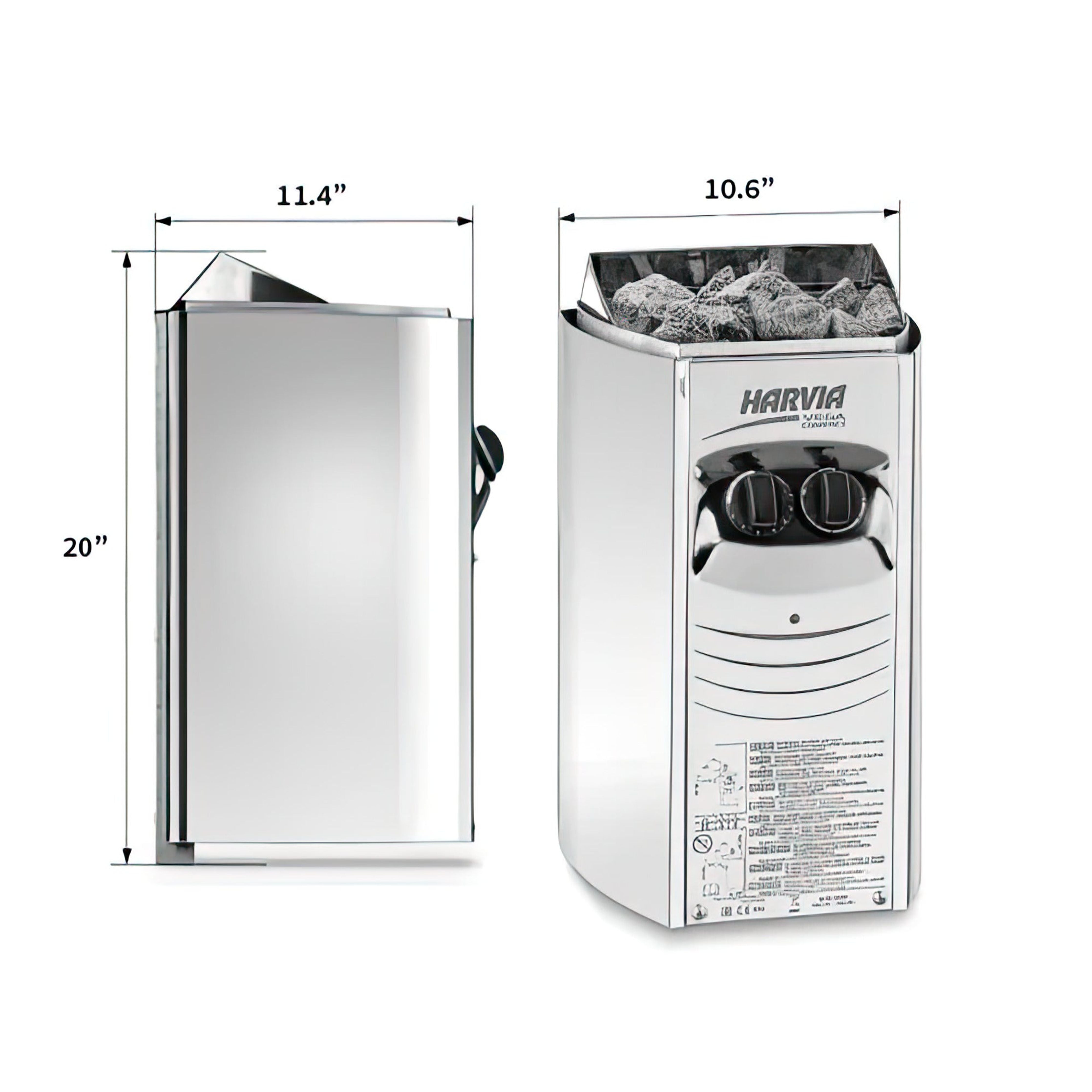 Harvia Vega Compact 3500 3.5kW Electric Sauna Heater with Built-In Controls