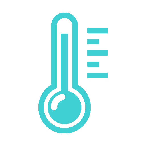 Thermometer icon representing heat therapy
