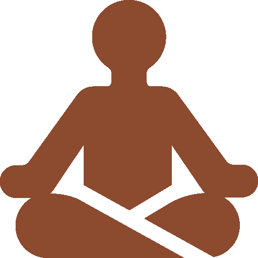 Meditation icon representing relaxation and stress relief